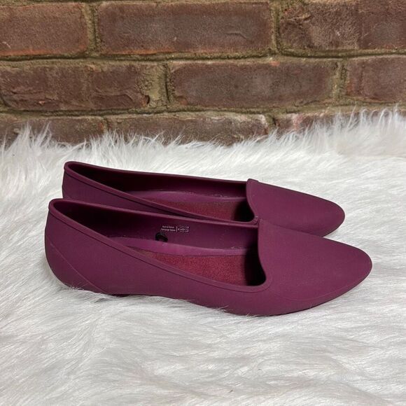 CROCS Shoes - Crocs Womens Mammoth Magenta Pink Fleece Lined Pointed Toe Ballet Flats Size 9